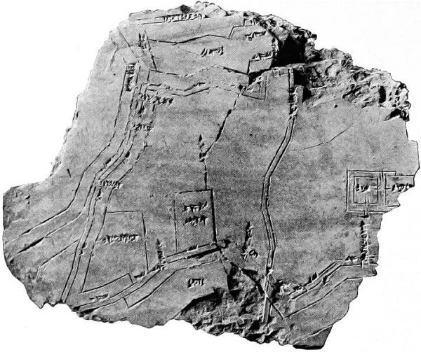 Nippur mappa su tavoletta di argilla 1500 a. C